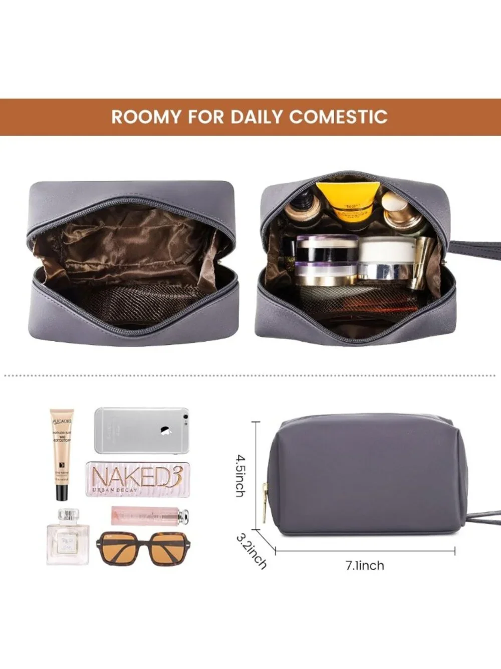 Stylish Lightweight Leather Laptop Tote Bag for Women, 15.6